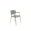 Afbeelding van White Label Living Armchair Jolien Gold/Light Green