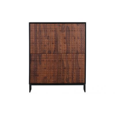 BePureHome Nuts 4-Deurs Kast Hout Walnoot Zwart BePureHome Nuts 4-Deurs Kast Hout Walnoot Zwart