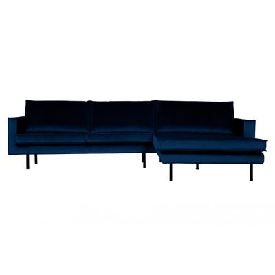 BePureHome Rodeo Chaise Longue Rechts Donkerblauw BePureHome Rodeo Chaise Longue Rechts Donkerblauw