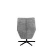 Afbeelding van White Label Living Lounge Chair Bruno Rib Light Grey