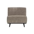 Afbeelding van BePureHome Statement Fauteuil Brede Platte Rib Grijs