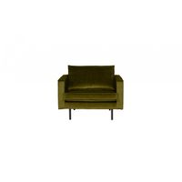 BePureHome Rodeo Fauteuil Velvet Olijfgroen