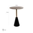 Afbeelding van Richmond Interiors Bijzettafel Cobra 40Ø (Zwart/goud)