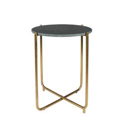White Label Living Side Table Timpa Marble Green