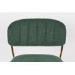 Afbeelding van White Label Living Counter Stool Jolien Gold/Dark Green