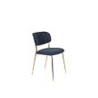Afbeelding van White Label Living Chair Jolien Gold/Dark Blue