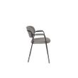 Afbeelding van White Label Living Armchair Jolien Black/Grey