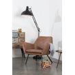 Afbeelding van White Label Living Lounge Chair Bon Brown