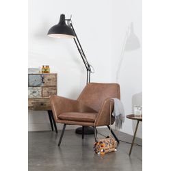 White Label Living Lounge Chair Bon Brown