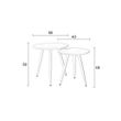Afbeelding van White Label Living Side Table Daven White Set Of 2