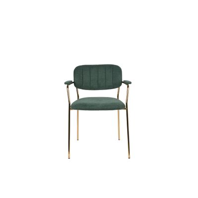 White Label Living Armchair Jolien Gold/Dark Green White Label Living Armchair Jolien Gold/Dark Green