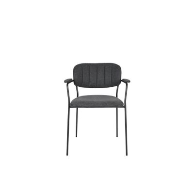 White Label Living Armchair Jolien Black/Dark Grey White Label Living Armchair Jolien Black/Dark Grey