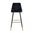 Afbeelding van Richmond Interiors Barstoel Imani Black Velvet / Fire Retardant (Quartz Black 800)