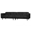 Afbeelding van BePureHome Statement 4-zits bank 280 cm suedine zwart