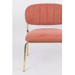 Afbeelding van White Label Living Lounge Chair Jolien Gold/Pink