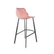 Afbeelding van Dutchbone Franky Barstoel Velvet Oud Roze