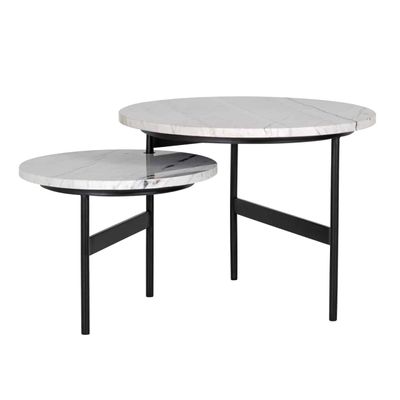 Richmond Interiors Salontafel Lexington white set van 2 draaibaar (White) Richmond Interiors Salontafel Lexington white set van 2 draaibaar (White)