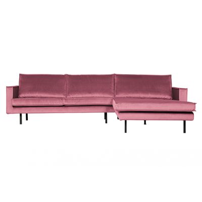 BePureHome Rodeo Chaise Longue Rechts Roze BePureHome Rodeo Chaise Longue Rechts Roze