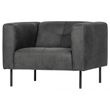 Afbeelding van VT Wonen Skin Fauteuil Donkergrijs