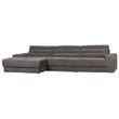 Afbeelding van BePureHome Date Chaise Longue Links Vintage Fluweel Warm Grijs
