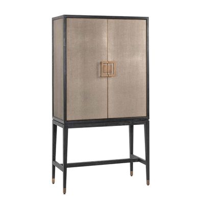 Richmond Interiors Barkast Bloomingville 2-deuren shagreen (Goud) Richmond Interiors Barkast Bloomingville 2-deuren shagreen (Goud)