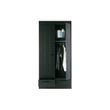 Afbeelding van Woood Connect Kast Zwart - 2 Deurs, Stroken + Lade
