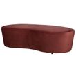 Afbeelding van BePureHome Macaroni Bankje Fluweel Chestnut - 165 CM