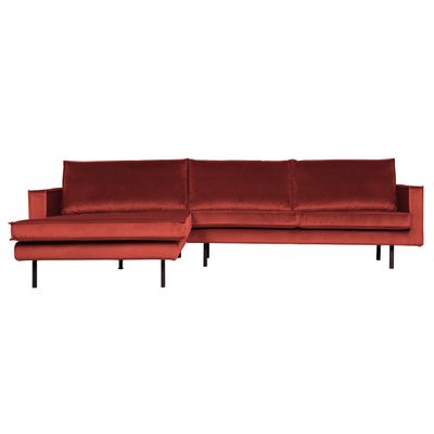 BePureHome Rodeo Chaise Longue Links Velvet Chestnut BePureHome Rodeo Chaise Longue Links Velvet Chestnut
