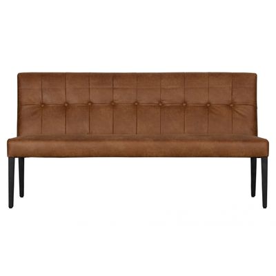 Woood Simon Eetkamerbank Recycle Leer Cognac Woood Simon Eetkamerbank Recycle Leer Cognac