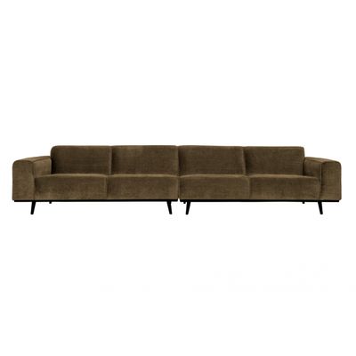 BePureHome Statement XL 4-Zits Bank 372 CM Platte Brede Rib Golden Brown BePureHome Statement XL 4-Zits Bank 372 CM Platte Brede Rib Golden Brown