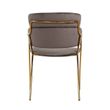 Afbeelding van Richmond Interiors Stoel Angelica Stone velvet / gold frame Fire Retardant (Quartz Stone 101)