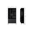 Afbeelding van Woood Exclusive Gravure Hoge Kast Zwart