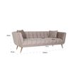 Afbeelding van Richmond Interiors Bank Huxley Khaki velvet / Brushed gold (Quartz Khaki 903)