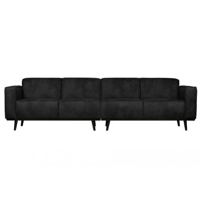 BePureHome Statement 4-zits bank 280 cm suedine zwart BePureHome Statement 4-zits bank 280 cm suedine zwart