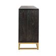 Afbeelding van Richmond Interiors Dressoir Blackbone gold 4-deuren + open vak (Goud)