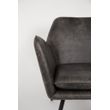 Afbeelding van White Label Living Lounge Chair Bon Dark Grey