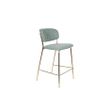 Afbeelding van White Label Living Counter Stool Jolien Gold/Light Green