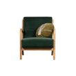Afbeelding van Woood Mark Fauteuil Fluweel Flesgroen
