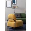 Afbeelding van White Label Living Lounge Chair Polly Yellow