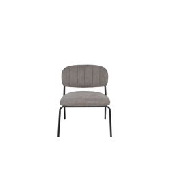 White Label Living Lounge Chair Jolien Black/Grey