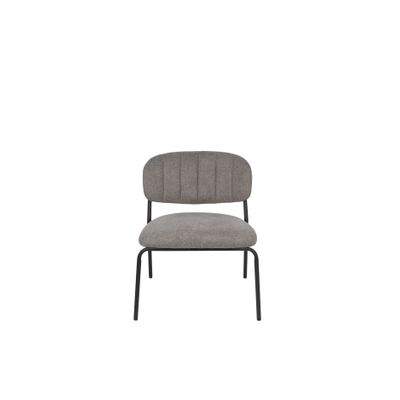 White Label Living Lounge Chair Jolien Black/Grey White Label Living Lounge Chair Jolien Black/Grey