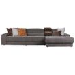 Afbeelding van BePureHome Date Chaise Longue Rechts Vintage Fluweel Warm Grijs