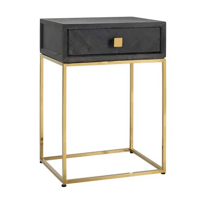 Richmond Interiors Nachtkastje Blackbone gold 1-lade (Goud) Richmond Interiors Nachtkastje Blackbone gold 1-lade (Goud)