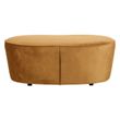 Afbeelding van BePureHome Macaroni Bankje Fluweel Mosterd - 110 CM