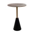 Afbeelding van Richmond Interiors Bijzettafel Cobra 40Ø (Zwart/goud)