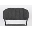 Afbeelding van White Label Living Counter Stool Jolien Black/Dark Grey
