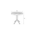 Afbeelding van White Label Living Bistro Table Maze Round Black