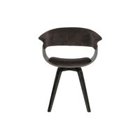 BePureHome Catch Eetkamerstoel Bruin Zwart Velvet