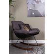 Afbeelding van White Label Living Lounge Chair Rocky Dark