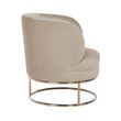 Afbeelding van Richmond Interiors Fauteuil Felicia Khaki velvet / gold (Quartz Khaki 903)